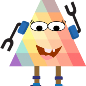 personaje triangulo transparente