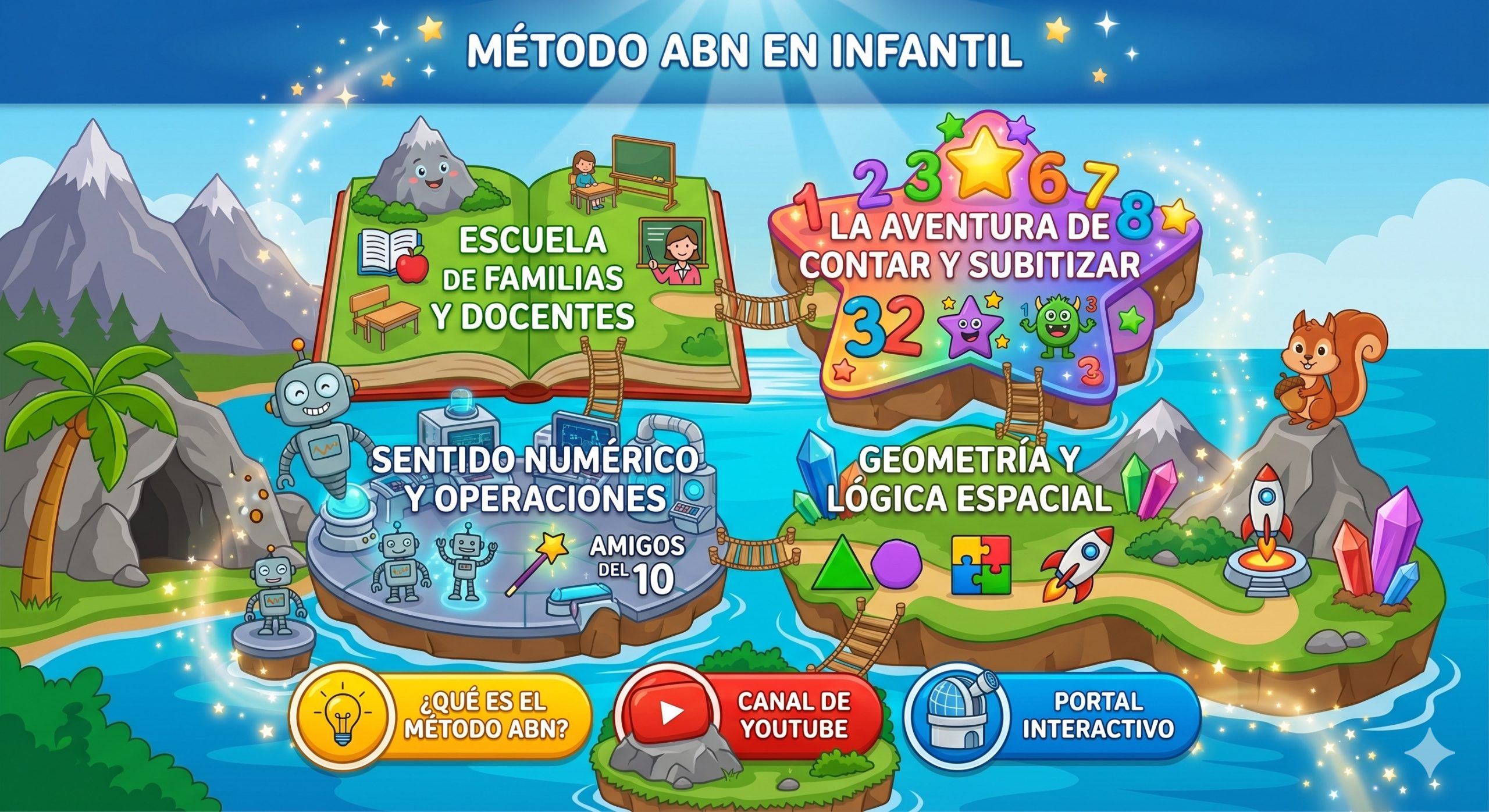 Isla interactiva para aprender Método ABN en educación infantil